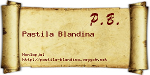 Pastila Blandina névjegykártya